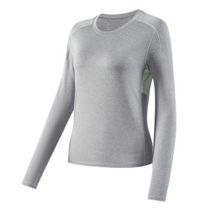 Футболка для йоги женская с круглым вырезом 361°, светло-серый