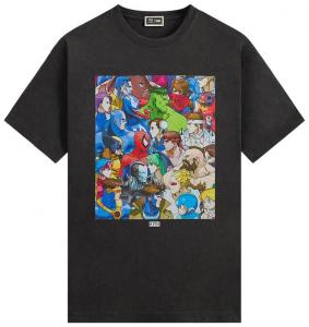 Винтажная футболка Kith x Marvel vs. Capcom Clash Of Super Heroes, черный