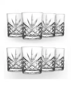 Набор из 8 хрустальных бокалов для коктейля «Олд Фэшн» от Dublin Crystal Godinger, прозрачный