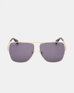 Женские солнцезащитные очки для пилотов с металлическим отливом из золота Max Mara, золотой