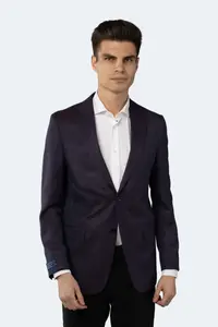 Спортивное пальто в клетку фиолетового и королевского синего цветов Luchiano Visconti, мультиколор