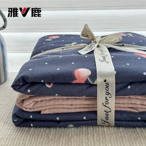 Yalu Комплект постельного белья, 4 предмета: простыня на резинке 150 см, пододеяльник 200x230 см