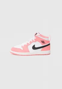 Jordan 1 mid унисекс высокие кроссовки Jordan, Pink Gaze/Black/White