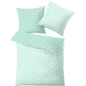 Постельное белье Kleine Wolke «Сина» с современным рисунком листьев, цвет Jade