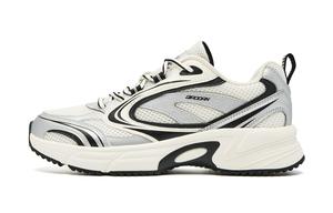 QIAODAN Женские повседневные туфли Kaiyuan SE с низким верхом, устойчивые к истиранию, легкие, нескользящие, белые, серебристо-черные