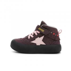 Explorer 20 искусственная кожа нескользящие износостойкие утепленные ботинки Kids' Jeep, красный vine фиолетовый/cherry blossom розовый[thin cotton]