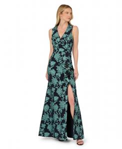 Женское платье без рукавов с принтом Adrianna Papell, Navy Multi