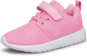 Кроссовки TOEDNNQI для мальчиков и девочек, детские легкие дышащие с ремешком, спортивные беговые туфли для малышей/детей младшего возраста/старших детей, розовый