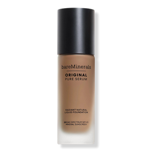 Оригинальная жидкая тональная основа Pure Serum Radiant Natural Liquid Foundation Mineral SPF 20 bareMinerals, Medium Deep Cool 4 (medium deep cool skin with a rosy hue)