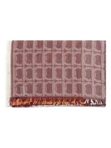 Шарф с узором Gancini Ferragamo, красный