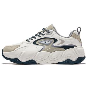 Erke Износостойкие низкие повседневные туфли с амортизаторами, мужские, микрокристаллические, белые, серые с эффектом тумана