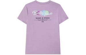 Футболка женская ванильно-фиолетовая FILA