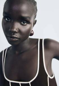 Платье Mango STRIPED, Brown