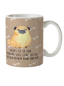 Детская кружка с мопсом и поговоркой о собачьем счастье Mr. & Mrs. Panda