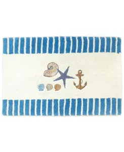 Коврик для ванной Antigua с изображением морских звезд и ракушек, 51 x 76 см Avanti, слоновая кость