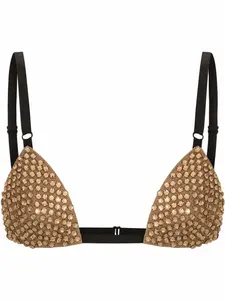 Топ-бралетт со стразами DOLCE & GABBANA, нейтральный