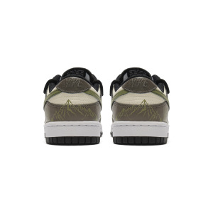 Кроссовки Nike Dunk Skateboarding Shoes Women's Low-top Off-white Brown-green, оливковый