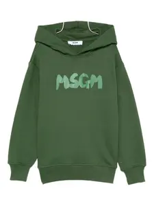 Толстовка с логотипом MSGM Kids, зеленый