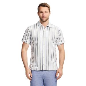 Мужская рубашка с коротким рукавом и застежкой на пуговицах saltwater dunes Izod, Bijou Blue Stripe