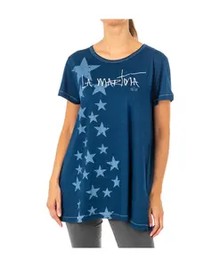 Футболка с короткими рукавами и оригинальным дизайном. La Martina, синий