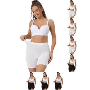 8 пар женских трусов-шорт mid-thigh boxer с полным покрытием Inspire Chic, White Black