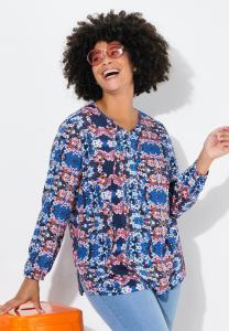 Туника ALLOVERDRUCK LANGARM Angel of Style, темно-синий