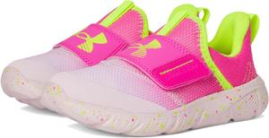 Кроссовки Under Armour Kids Flash, цвет Prime Pink/Rebel Pink/High Vis Yellow