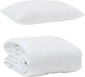 Летнее одеяло с подушкой, 2 шт., белое, из микрофибры vidaXL