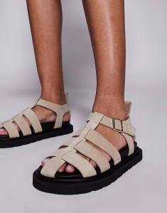 Сандалии рыбака Walk London Budapest из замши цвета камня