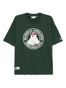 Футболка с графичным принтом Chocoolate, зеленый