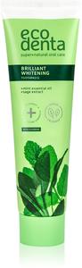 Зеленая отбеливающая зубная паста с фтором для свежего дыхания Ecodenta, mint oil + sage extract 100 мл