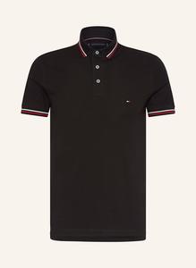 Рубашка-Поло из пике, облегающая, с кантом Tommy Hilfiger, черный