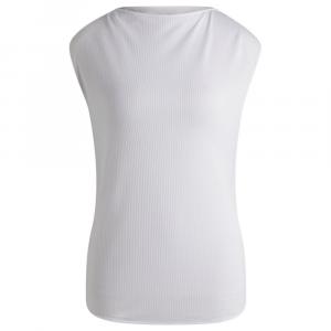 Футболка без рукавов с рубчиком спереди BOSS, белый