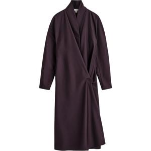 COS Женское платье с длинными рукавами, фиолетовое, средней длины
