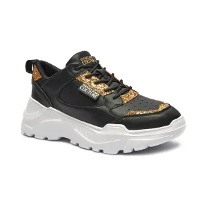 Кожаные кроссовки Versace, черный