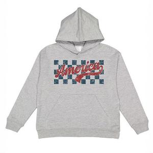 Клетчатая америка ретро худи The Juniper Shop, Heather Grey