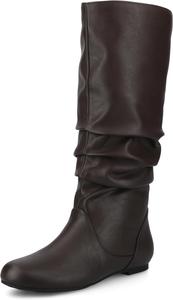 Женские ботинки Journee Jayne с круглым носком Journee Collection, Brown Wide Width Wide Calf