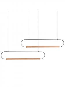 Beliani Подвесные светильники LOGONE в черно-коричневом цвете - (Ш) 123 x (В) 213 x (Д) 10 см