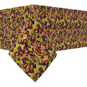 Квадратная скатерть, 100% хлопок, 52x52 дюйма, цветочный 23
