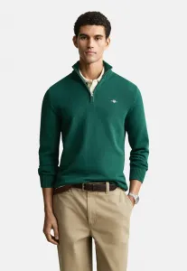 Повседневный джемпер с застежкой-молнией до середины груди Gant, Deep Forest Green
