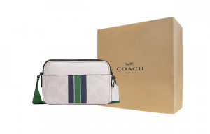 COACH Сумка через плечо среднего размера из прорезиненного холста унисекс белая