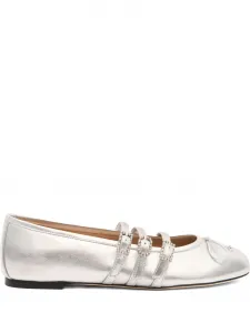 Балетки Celeste Stuart Weitzman, серебристый