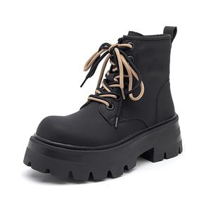 WEISHIBANGWEI Короткие мартинсы унисекс черные черный женский размер 7429, цвет Black Women's Size 7429