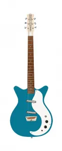 Danelectro STOCK 59-AQUAMARINE Гитара Stock '59 с двойным вырезом, форма Shorthorn, 6-струнная электрогитара