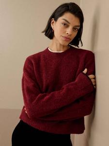 Свитер с круглым вырезом из смеси альпаки и мериносовой шерсти Brora, Hawthorn