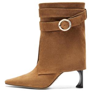 NINE WEST Женские ботильоны на каблуке 8 см Camel, цвет Camel