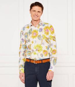 Льняная рубашка Slim fit Stenströms, желтый