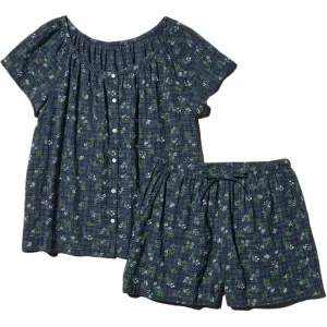 Женский комплект пижамы UNIQLO, темно- синий