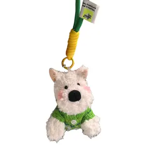 Плюшевый брелок груфф собака плюшевая игрушка милый щенок кукла 10см Jinnew, зеленый/белый