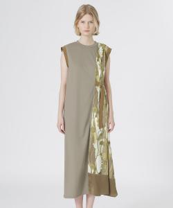 Платье с боковой блокировкой шарфом Loveless, цвет Beige